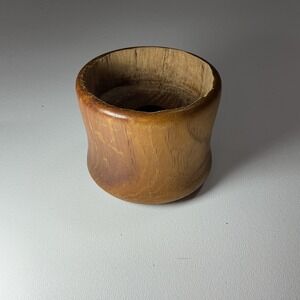 Vintage Dolphin Genuine Teakwood Candle Holder Bowl Made‎ in Thailand 4 Inch